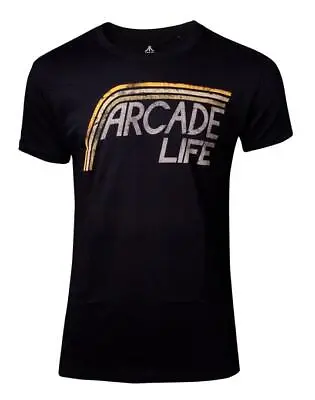 Buy  Men's Retro Gaming T-Shirt Atari- Arcade Life - Black - XL (Opened, Never Worn) • 8.92£