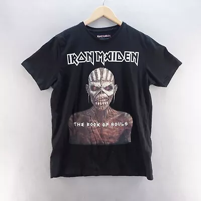 Buy Iron Maiden T Shirt Medium Black Graphic Print Book Of Souls Rock Band Cotton • 17.14£