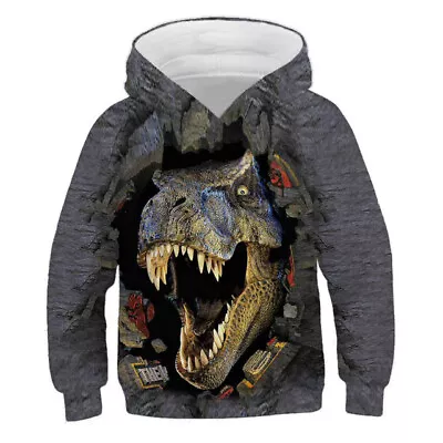 Buy Kids 3D Jurassic World Dinosaur Casual Short Sleeve T-Shirt Tee Top Hoodie Gift • 6.98£