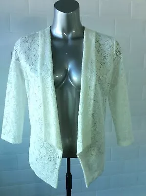 Buy Size 6 Off White Lace Jacket Goth Bride Steampunk Whitby Party Wedding Spring • 15£