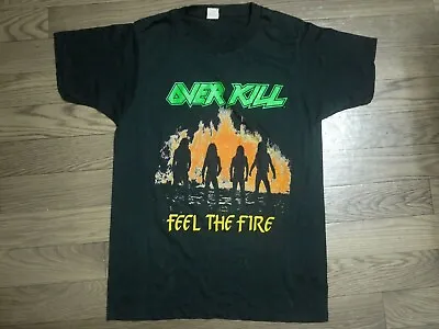 Buy Overkill Feel The Fire Tour 1986 Vintage Shirt Slayer Testament Metallica Exodus • 189.45£