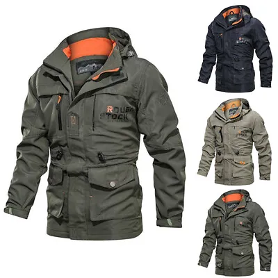 Buy Mens Warm Waterproof Military Tactical Jacket Combat Outdoor Hooded Winter Coats • 13.49£