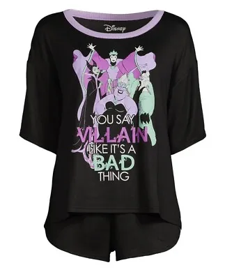 Buy NWT 3x 22 24 Disney Maleficent Cruella Ursula Evil Queen Womens Villains Pajamas • 26.65£