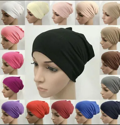 Buy Black Nude & Assorted Colour Under Hijab Tube Bonnet Cap  • 1.99£