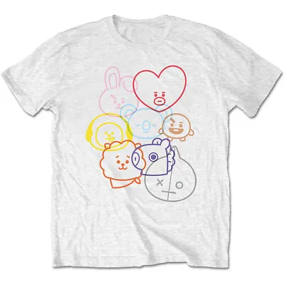 Buy BT21 BTS Faces Official Tee T-Shirt Mens • 15.99£