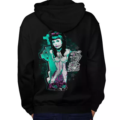 Buy Wellcoda Day Of Dead Emo Mens Hoodie, Hopeless Design On The Jumpers Back • 25.99£