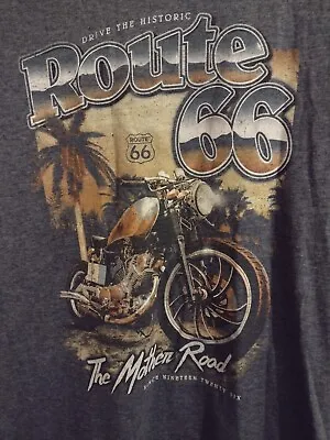 Buy Peacocks Size Small Grey Route 66 Motorbike T Shirt Tee • 6£