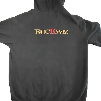 Buy Rockwiz Hoodie Jumper Unisex SIZE XL Black - Music Tv Quiz Show ABC Zip Up Front • 18.90£