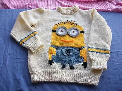 Buy Knitting Pattern DK. Minion Jumper, Sweater Picture Knitting. Christmas,  • 3.99£