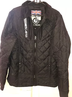 Buy Black Quilted Padded Collared Duffer Jacket - Warm Coat By CARTER - Size Medium • 8£