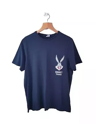 Buy Looney Tunes Shirt Mens LARGE Black Modern T Shirt Casual Bugs Bunny Size L • 9.95£