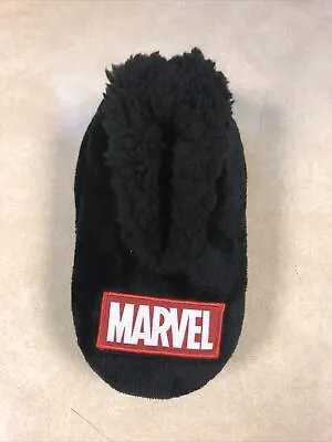 Buy Marvel Boy's Black Fuzzy Babba Slipper Non Slip (size S/m 8/13) • 10.40£