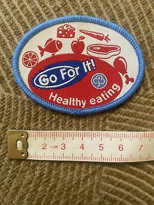 Buy GirlGuiding Old Go For It Healthy Eating Badge • 0.50£