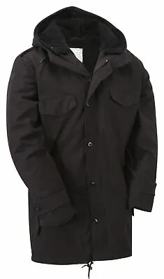 Buy NATO Military German Parka Army Hooded Warm Combat Jacket Field Lined Coat Black • 69.79£
