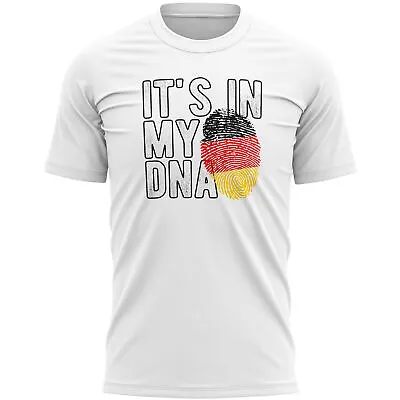Buy German Flag Mens T Shirt Germany Its In My DNA Football Fingerprint Top Tee Men • 16.99£