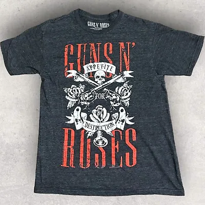 Buy Guns And Roses Appetite For Destruction T Shirt Gray Red Women's Size Medium • 12.11£