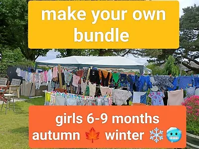 Buy 6-9 Months Girls Dress Outfit Jumper Jacket Cardigan Autumn Winter Make A Bundle • 2.49£