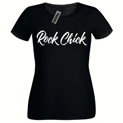 Buy Rock Chick Tshirt, Ladies Fitted T- Shirt,Ladies Womens Slogan Tshirt • 8.99£