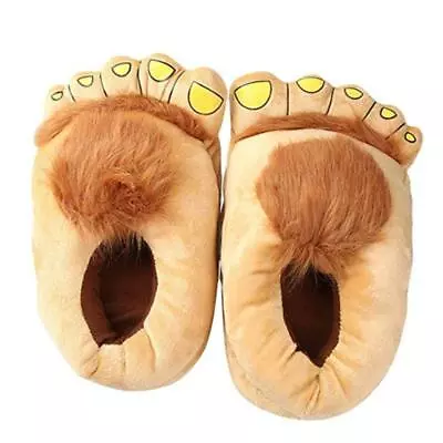 Buy Men's Big Feet Furry Monster Adventure Slippers Comfortable Novelty Warm Winter • 13.87£