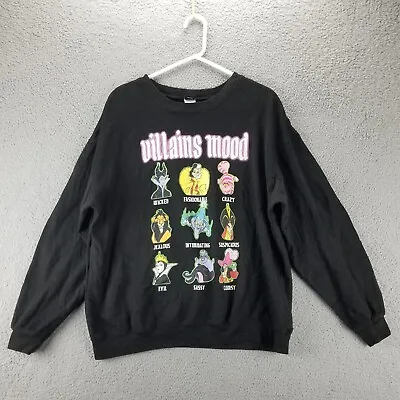 Buy Disney Villains Womens Sweatshirt Size XXL 19 Villians Mood Black 2X Plus Size • 14.41£