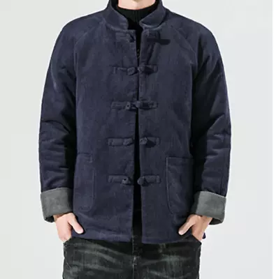 Buy Chinese Style Thickened Cotton Padded Jacket Retro Jacket Corduroy Coat Tops UK • 71.99£