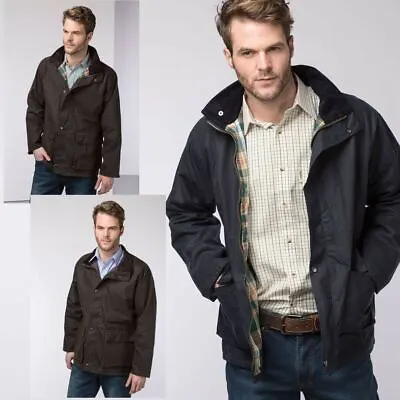 Buy Men's Wax Jacket Rydale Cawood Waxed Cotton Coat For Walking Or Shooting • 27.99£