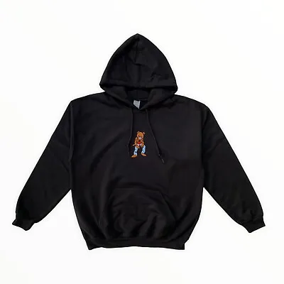 Buy Actual Fact College Dropout Full Pose Bear Black Hoodie Hooded Sweatshirt • 35£
