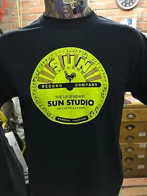 Buy SUN RECORDS BLACK T SHIRT ROCKABILLY 50s NO SIZE S OR XL IN STOCK FREEPOST UK • 12£