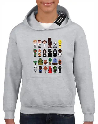 Buy Pixel Wars Kids Hoody Hoodie Star Trooper Childrens Storm Wars Jedi Top • 14.99£
