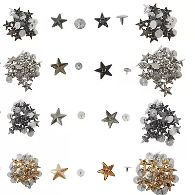 Buy Star Studs With Back Pins For Leather Jacket Handbag Clothing Dresses 11/19/20mm • 4.69£
