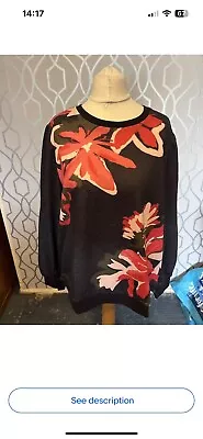 Buy Kaleidoscope Sweater Jumper Womens 14 Floral Detail Casual Lounge BNWT • 8.50£