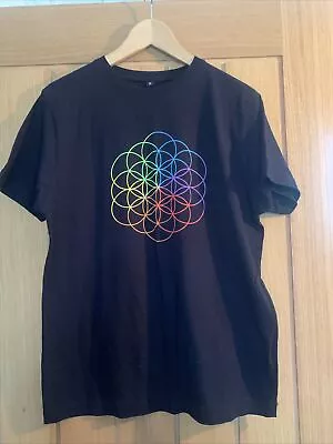 Buy 2016 Coldplay Head Full Of Dreams Tour T Shirt Unisex Size Medium Dark Navy • 9.99£