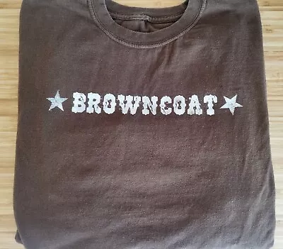 Buy FIREFLY TV SHOW Browncoat T-Shirt I Aim To Misbehave Size 2XL Brown Tshirt • 14.17£