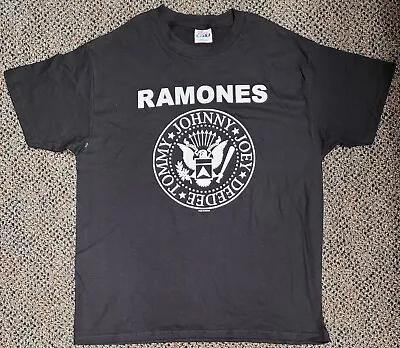 Buy Ramones 1999 Official Black T-Shirt Large Vintage Logo Arturo Vega 100% Cotton • 18.94£