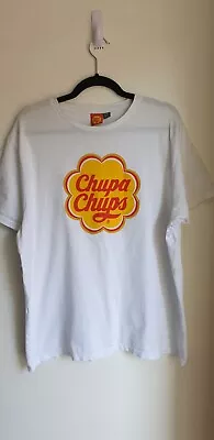 Buy Chupa Chups White Logo T Shirt Mens 2XL  • 7.99£