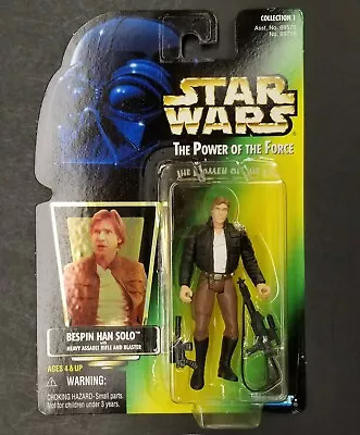 Buy Han Solo Bespin (Leather Jacket) 1997 Star Wars Power Of The Force 2 Green Holog • 31.37£