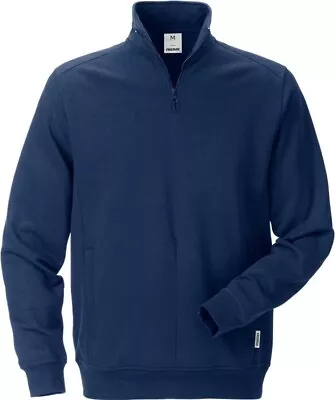Buy Fristads Sweatshirt Mit Kurzem Reißverschluss 7607 SM Marineblau • 63.42£