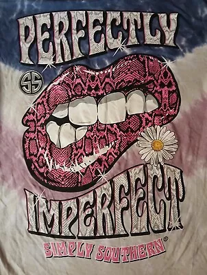 Buy Simply Southern Perfectly Imperfect Womens Tie Dye Long Sleeve T-Shirt Size S • 9.40£