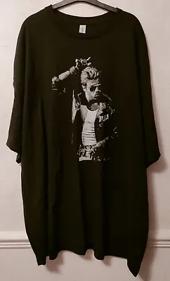 Buy George Michael Black T Shirt Large Leather Jacket Front Print Bsa Wham Gm 4xl 4x • 29.99£