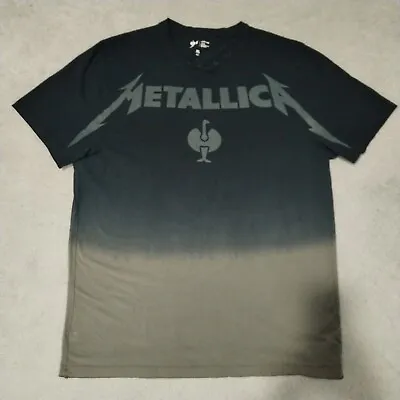 Buy Strauss Metallica T Shirt Mens XL Black Ombre Fade Logo Album Rock Music Band • 19.48£