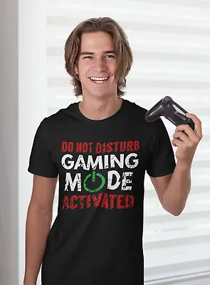 Buy Do Not Disturb Gaming Mode Activated T Shirt Top Mens Gaming T Shirt Teenage Boy • 14.99£