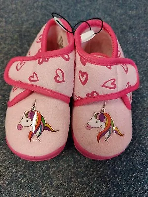 Buy Pink Unicorn Slippers Infant Girls Size 7.5 UK • 7.50£
