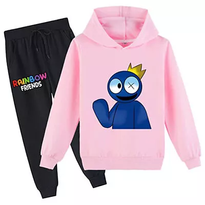 Buy Kids Boy Girls Rainbow Friends Hoodie Hooded Long Sleeve Sweatshirt Pants Set • 19.99£