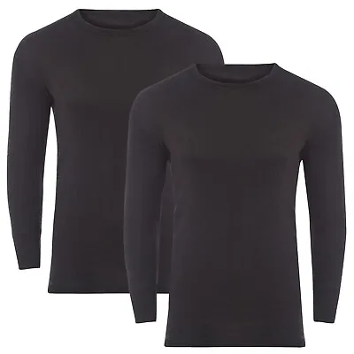 Buy 2 Pack Mens Thermal Long Johns Top T-shirt Set Full Sleeve Winter Warm Shirts • 9.49£