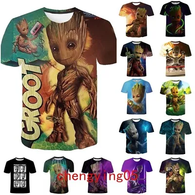 Buy Guardians Of The Galaxy Groot Kids Boys Girl T-shirt Casual Short Sleeve Top Tee • 6.99£