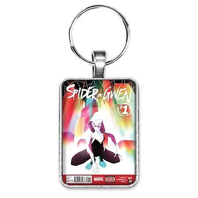 Buy Spider-Gwen #1 Cover Pendant Key Ring Or Necklace Marvel Comic Book Jewelry • 10.20£