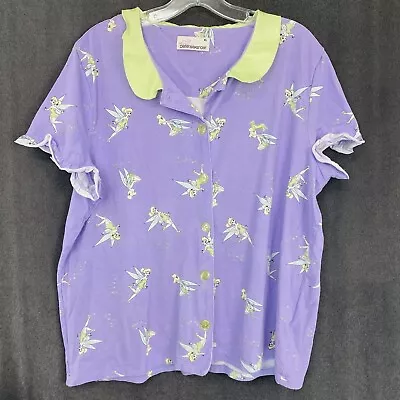 Buy Peter Alexander Peter Pan Disney Pyjama Top Womens Size XL Purple Tinker Bell • 19.55£