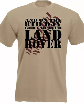 Buy Land Rover T Shirt And On The 8th Day God Created Funny Mens Birthday Gift • 10.99£