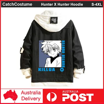 Buy Anime Hunter X Hunter Denim Hoodie Jacket Killua Cosplay Sweatshirt Jeans Coat • 31.20£