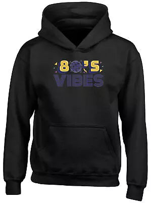 Buy 80's Vibes Kids Hoodie 1980 Pop Rock Hip Hop Music Metal Punk Boys Girl Gift Top • 13.99£